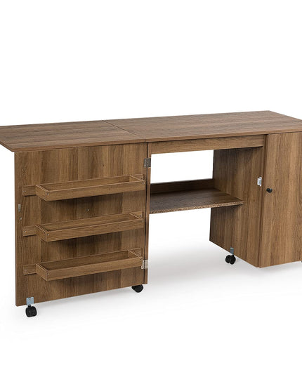 Giantex Folding Sewing Table, Large Sewing Craft Cart ( 62.5''x20''x29'')