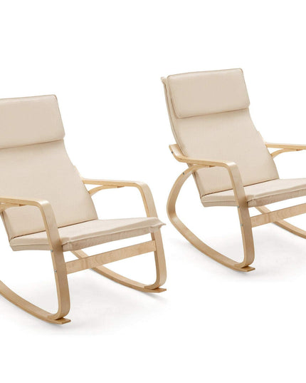 Giantex Stable Wooden Frame Relaxing Modern Leisure Armchair Suitable for Living Room, Bedroom, Balcony, Nursery Room