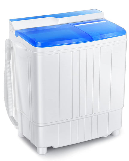 Semi-Automatic Wash and Spin Cycle for Apartment Dorm Camping RV (blue)