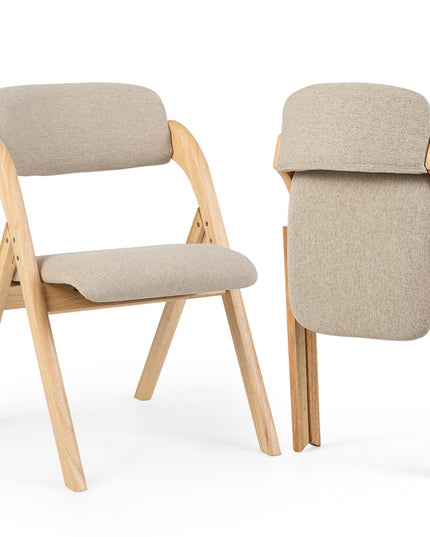 Giantex Folding Dining Chairs Set of 2/4 for Home Living Room Compact Apartment