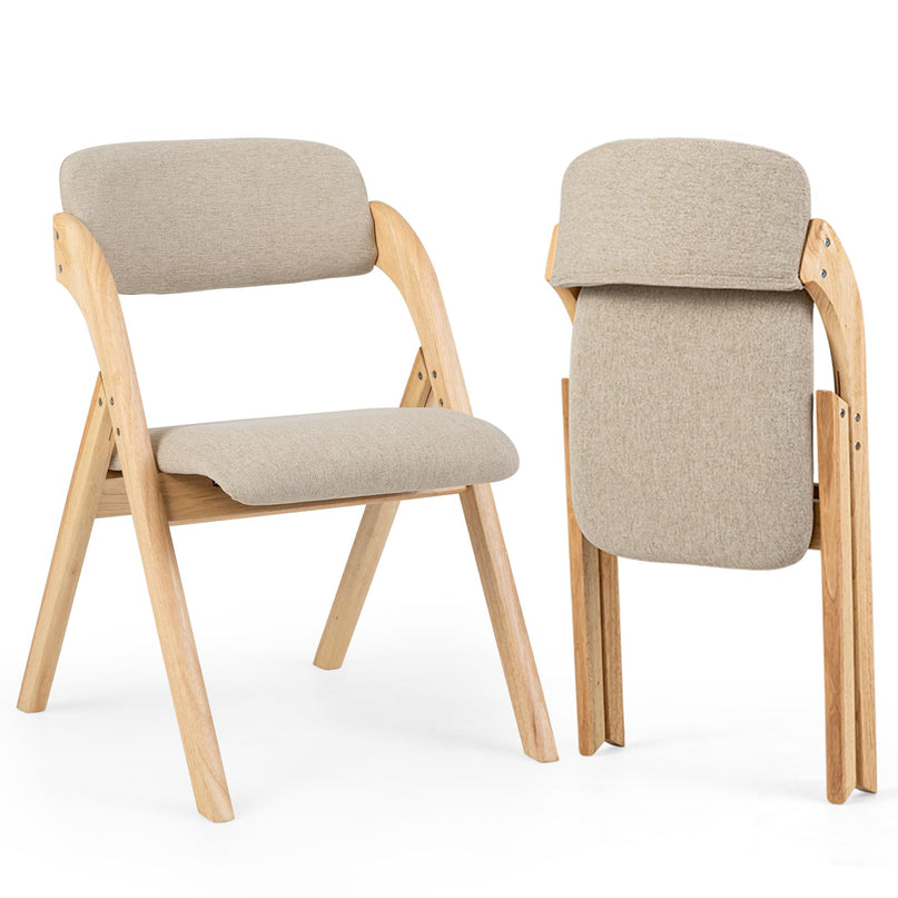 Giantex Folding Dining Chairs Set of 2/4 for Home Living Room Compact Apartment
