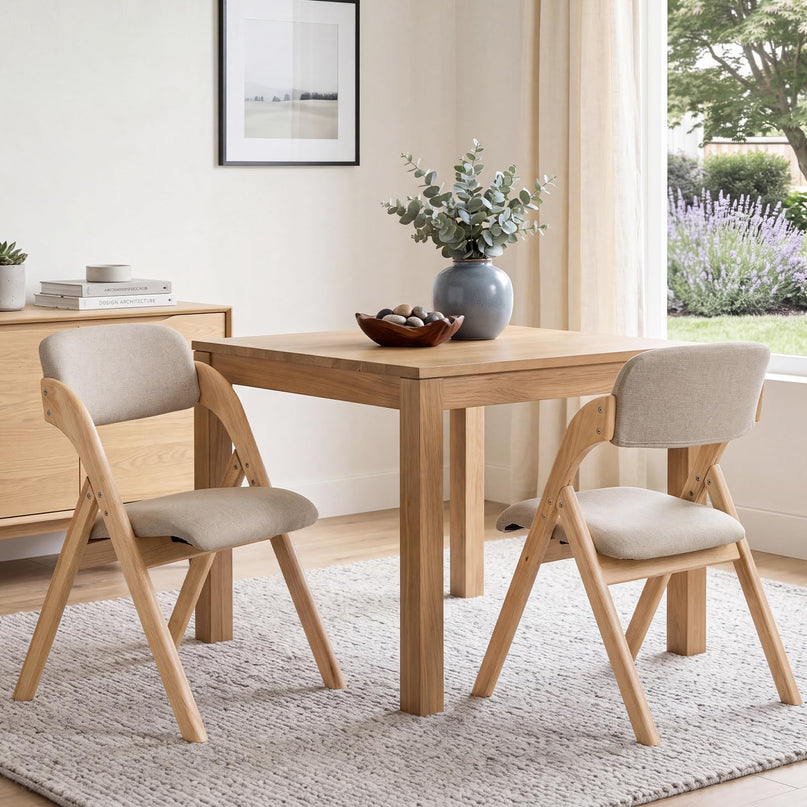 Giantex Folding Dining Chairs Set of 2/4 for Home Living Room Compact Apartment