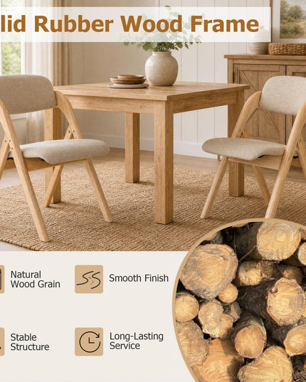 Giantex Folding Dining Chairs Set of 2/4 for Home Living Room Compact Apartment