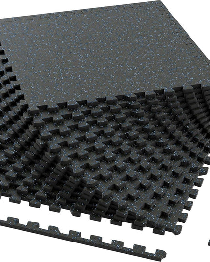 Giantex 0.4" Thick 24"x24" Interlocking Rubber Gym Floor Mats