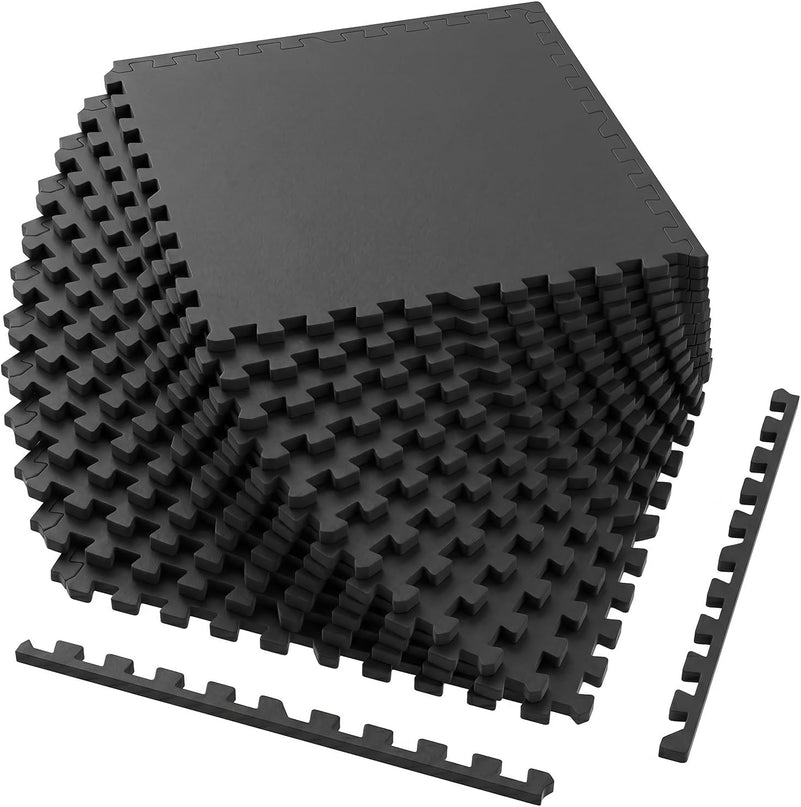 Tapis de sol de gym en caoutchouc emboîtables Giantex, paquet de 12 ou 24