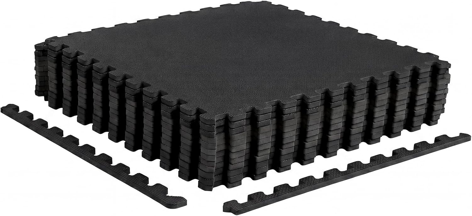 Giantex 0.5" Thick Non-Slip EVA Foam Floor Tiles with Borders