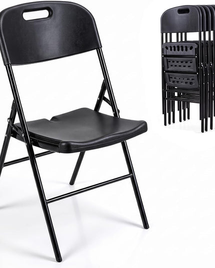 Giantex Folding Plastic Chairs w/HDPE Backrest & Seat (4/8/12)