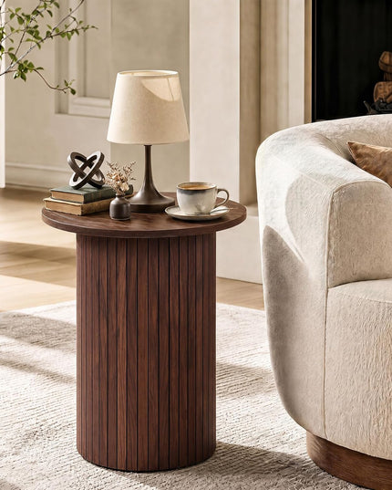GIANTEX 22.5" Wooden Round Side Table (1/2)