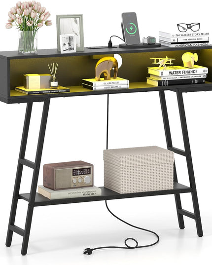 Console Giantex avec station de recharge et lumières LED