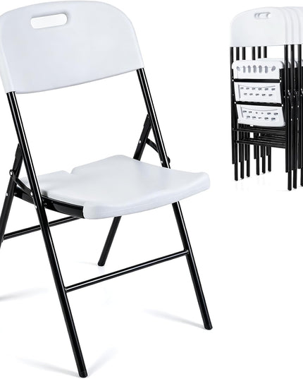 Giantex Folding Plastic Chairs w/HDPE Backrest & Seat (4/8/12)