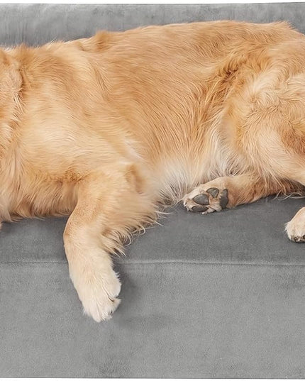 Giantex 40 inch Reversible Memory Foam Dog Sofa Bed with 3-Sided Bolsters