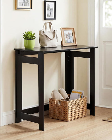 Giantex 32" Narrow Folding Console Table with Foldable Legs