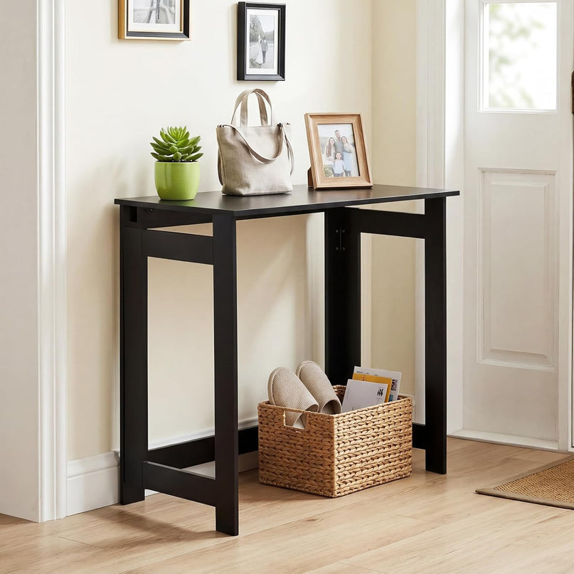Giantex 32" Narrow Folding Console Table with Foldable Legs