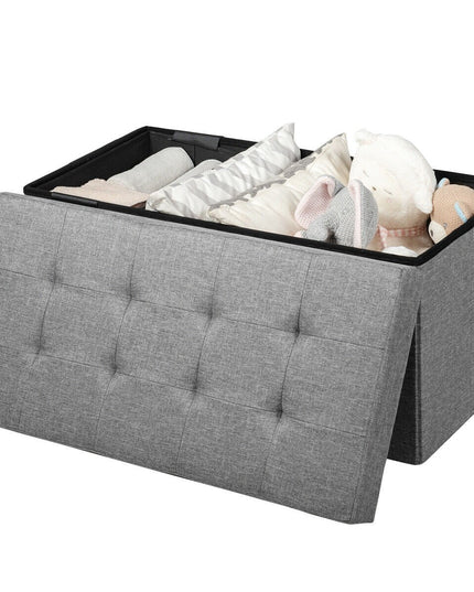 Storage Ottoman Footrest 31.5 Inch Fold-able Toy Organizers