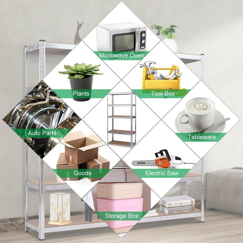 2 Pcs 5-Tier Storage Shelves, Garage Shelving Units - Giantexus