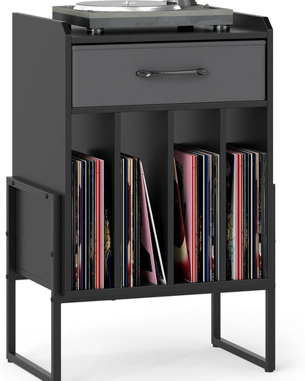 Meuble Tourne-disque Giantex avec tiroir et support de disques vinyles