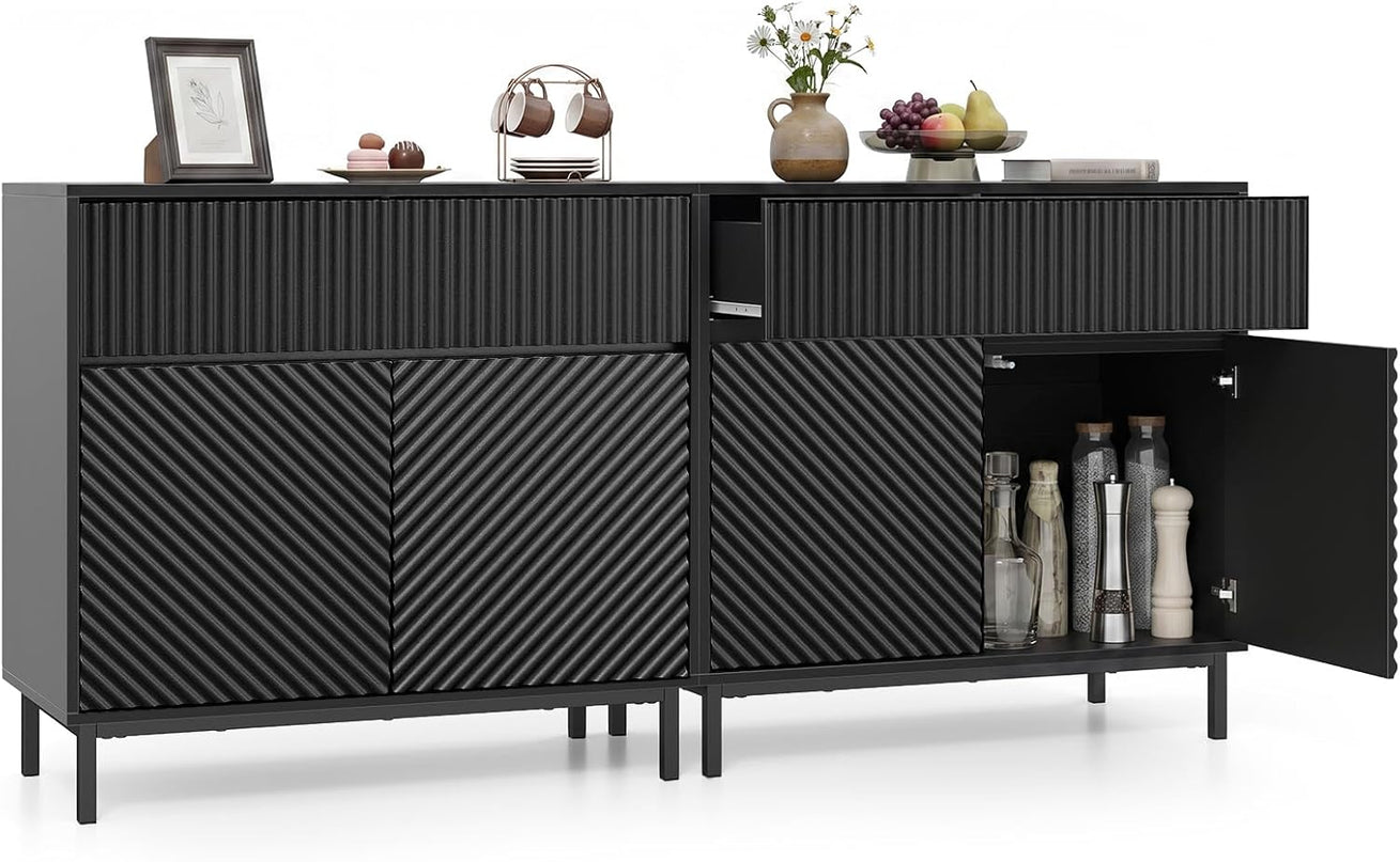 Giantex 32" Wide Buffet Cabinet with 2 Doors and 1 Drawer (1/2)