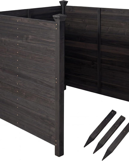 Giantex Wooden Privacy Fence with Stakes (47" W x 45.5" H)