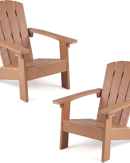 Chaise Adirondack pour enfants Giantex en PEHD – Chaise de jardin toutes saisons pour tout-petits au design ergonomique