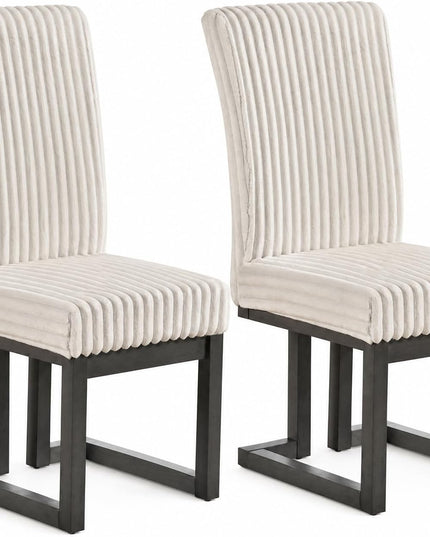 GIANTEX Upholstered Dining Chairs Set of 2/4 with High Back