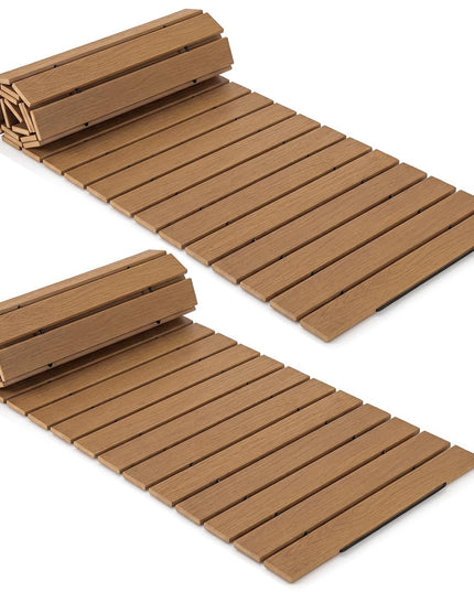 Giantex 8 FT Chemin de jardin, Passage extérieur étanche en HDPE avec surface antidérapante