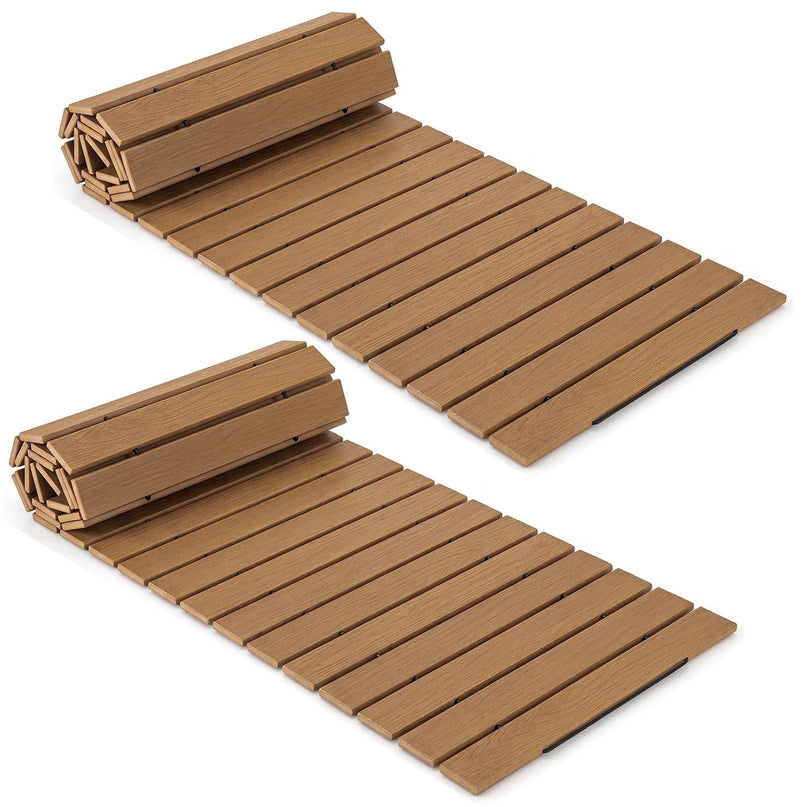 Giantex 8 FT Chemin de jardin, Passage extérieur étanche en HDPE avec surface antidérapante