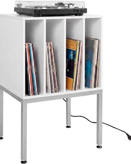 Giantex Record Player Stand with 4 Cabinet Up to 150 Albums