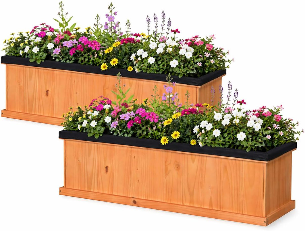 Giantex 44" x10" x12" Raised Garden Bed with 3 Drainage Holes (1/2)