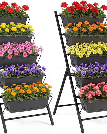 Giantex 5-Tier Vertical Garden Planter w/Drainage System & Removable Tray (1/2)