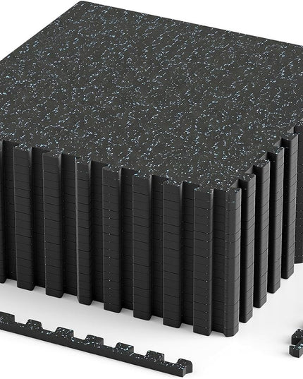 Giantex 0.4" Thick 24"x24" Interlocking Rubber Gym Floor Mats