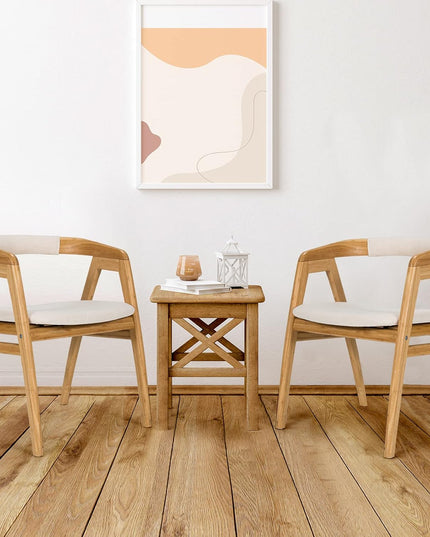 Giantex Fauteuil d'appoint moderne du milieu du siècle, en tissu, bambou