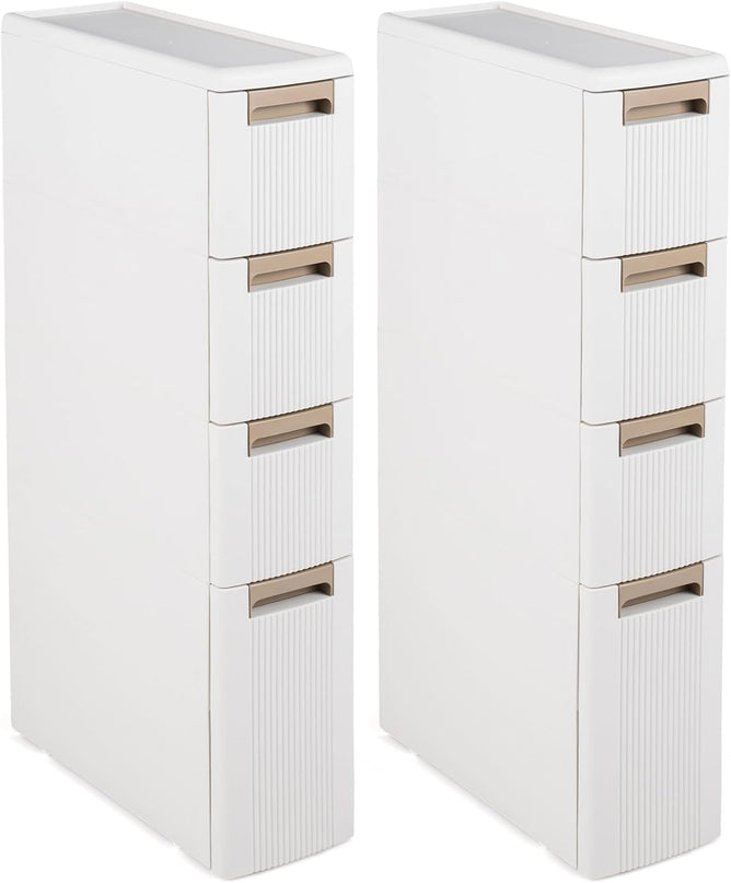 Giantex 3-Tier/ 4-Tier Narrow Rolling Storage Cabinet (1/2)