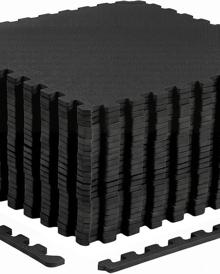 Giantex 0.5" Thick Non-Slip EVA Foam Floor Tiles with Borders