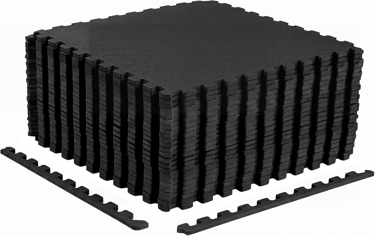 Giantex 0.5" Thick Non-Slip EVA Foam Floor Tiles with Borders