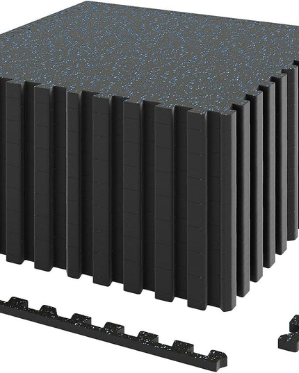 Giantex 0.4" Thick 24"x24" Interlocking Rubber Gym Floor Mats