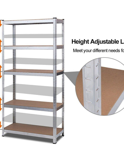 2 Pcs 5-Tier Storage Shelves, Garage Shelving Units - Giantexus