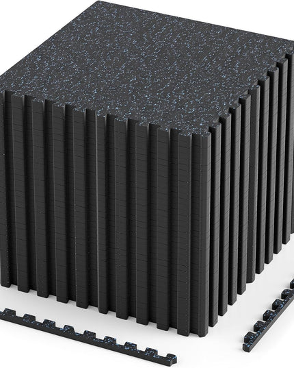 Giantex 0.4" Thick 24"x24" Interlocking Rubber Gym Floor Mats