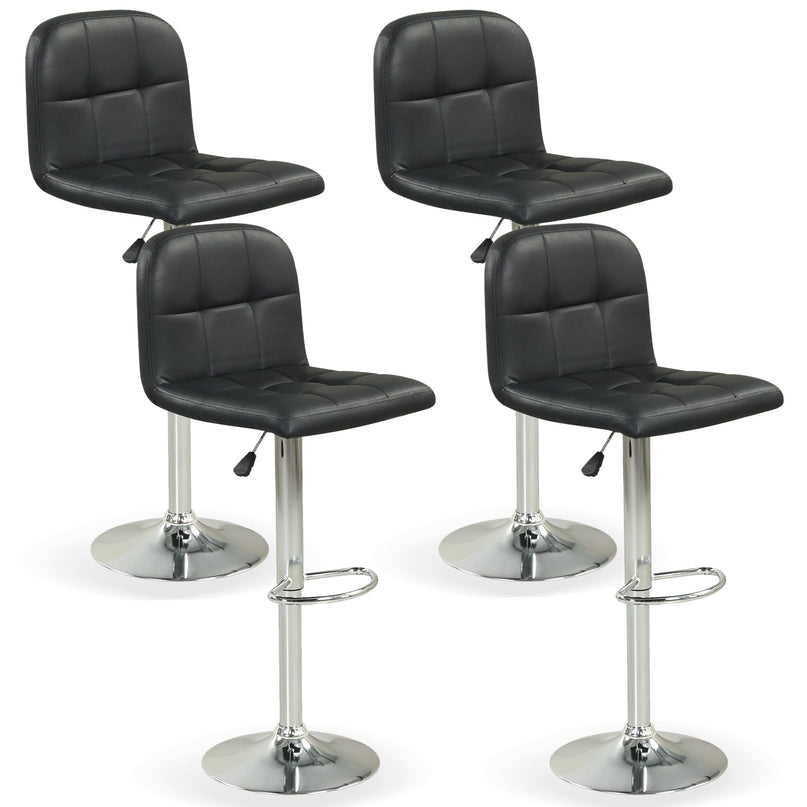 Giantex – Lot de 2 ou 4 tabourets de bar pivotants modernes en similicuir rembourré avec dossier et repose-pieds