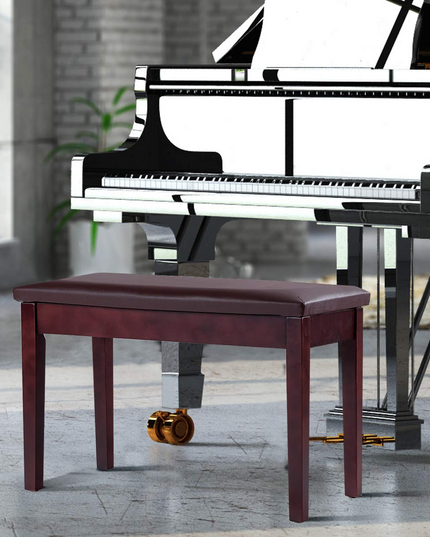 Giantex Piano Bench W/Padded Cushion and Music Storage, Comfortable Double Duet Seat