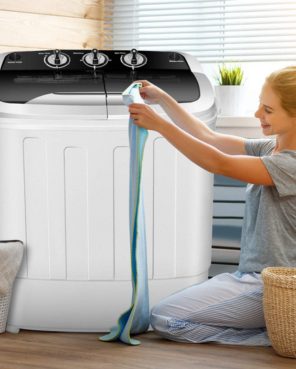 Portable Twin Tub Mini Clothes Washer Machine for Apartment