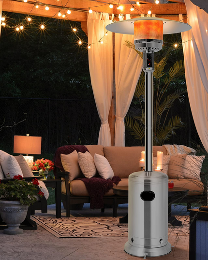 Giantex Patio Heaters for Outdoor Use, 48000 BTU Propane Outdoor Heaters with Wheels
