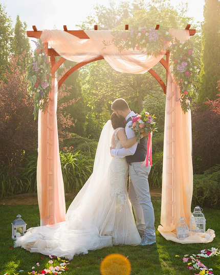 Giantex 85in Wood Arbor Wedding Arch Garden Trellis Pergola Arbor