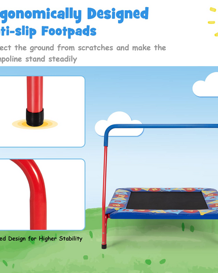 ASTM Approved Square Workout Rebounder Trampoline with Safety Padded Cover