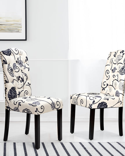 Giantex Parsons Chairs, Uphostered Kitchen Dining Chairs w/Wood Legs