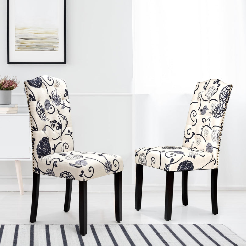 Giantex Parsons Chairs, Uphostered Kitchen Dining Chairs w/Wood Legs