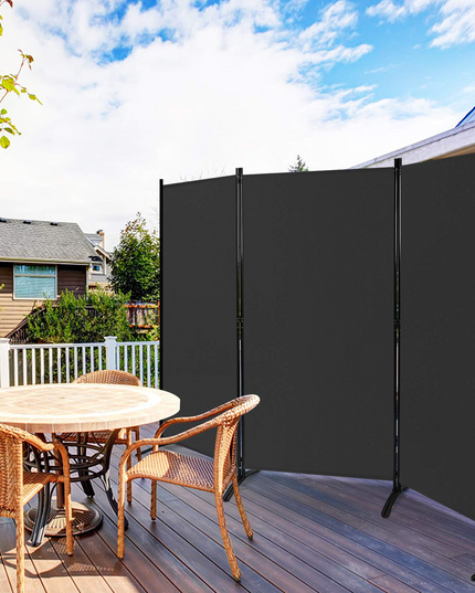 Giantex 6 Ft 3 Panel Room Divider, Folding Portable Privacy Screen w/ Durable Hinges Steel Base