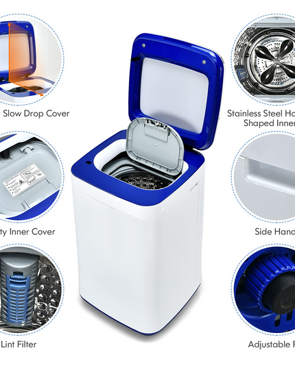 Full Automatic Washing Machine, 2 In 1 Laundry Washer for Apartment