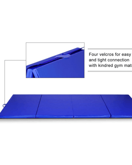 4'x8'x2 Gymnastics Mat, Folding Anti-Tear Gymnastics Panel Mats for Fitness - Giantexus