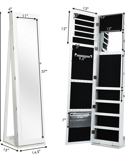 CHARMAID | Standing Jewelry Armoire - Giantexus