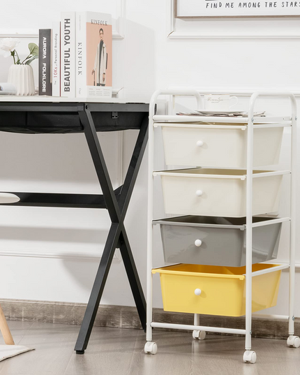 Giantex Rolling Cart with Drawers, Craft Organizer with Wheels